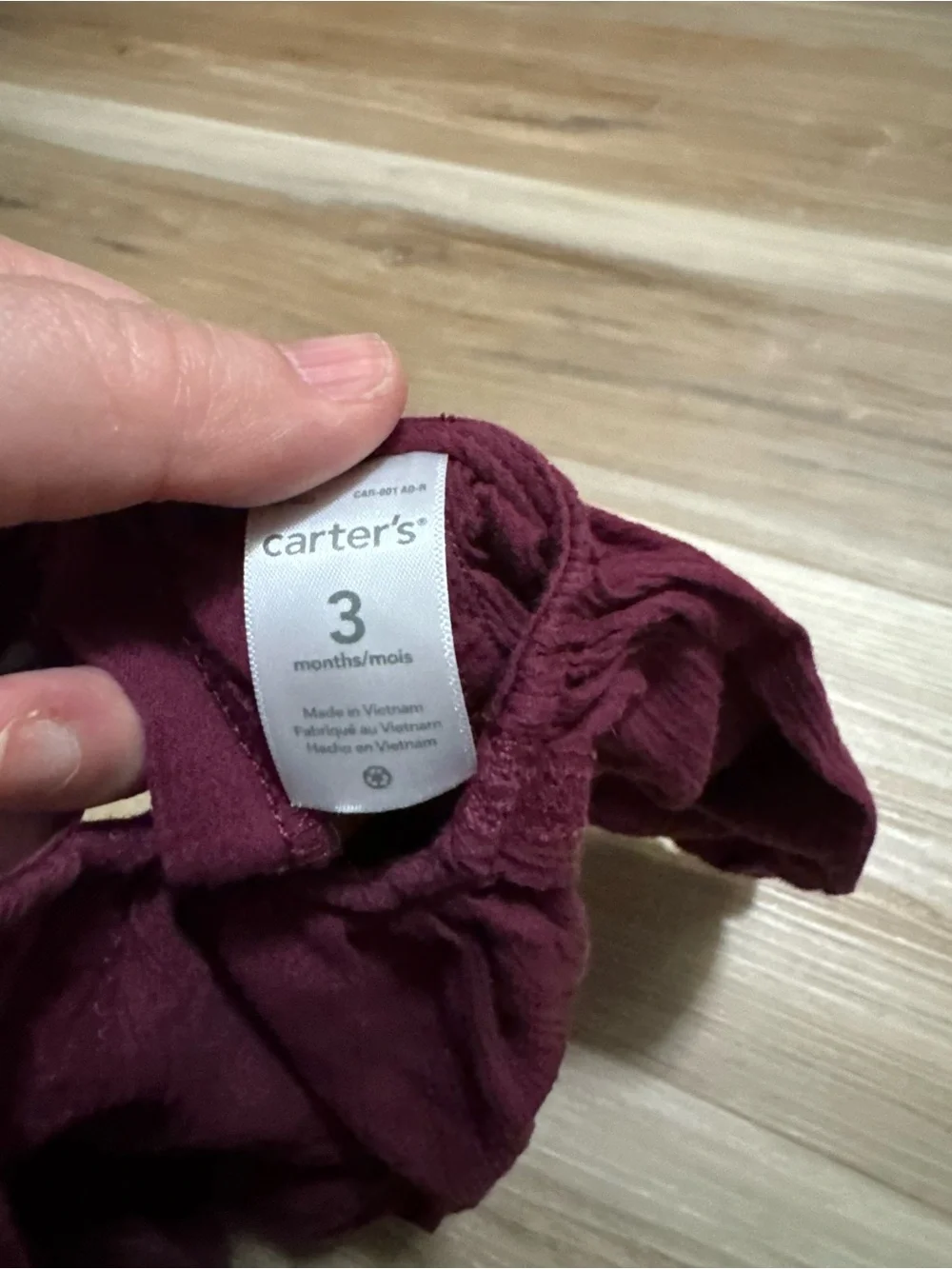 Carter’s burgundy wine colored blouse